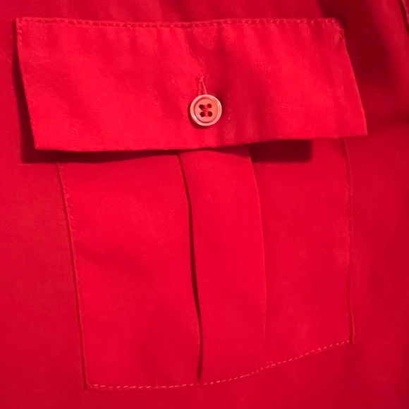 Bright Red beautiful silky shirt, only worn twice. Very flattering. - Picture 4 of 4